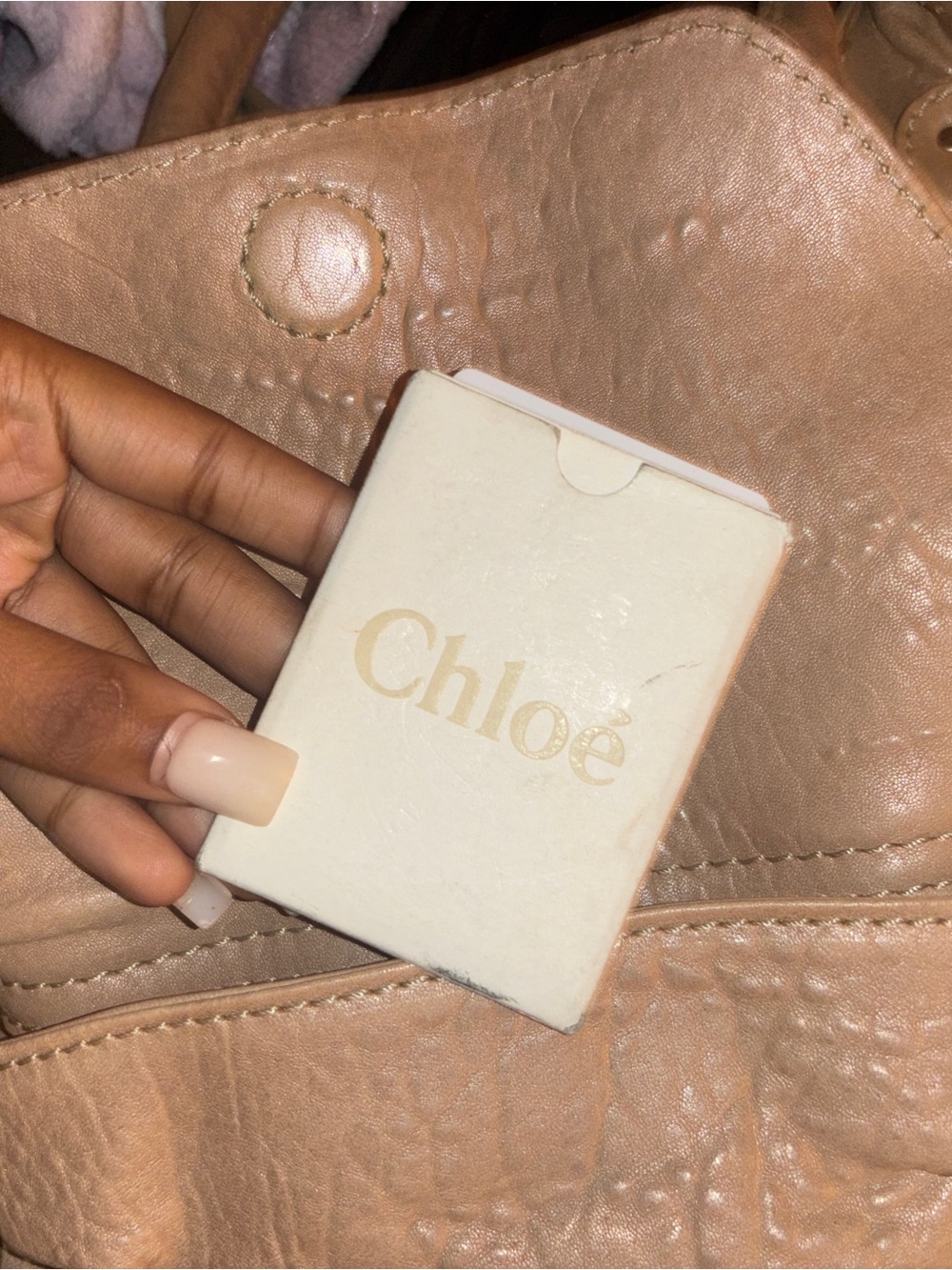 Chloé Shoulder Bag in Blush Tan
